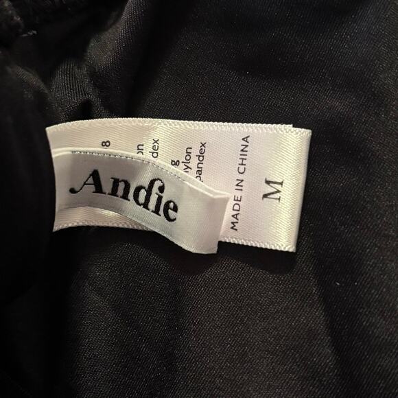 Andie Swim Women’s Medium One Piece Bathing Suit One Shoulder Nantucket Black - Picture 8 of 16